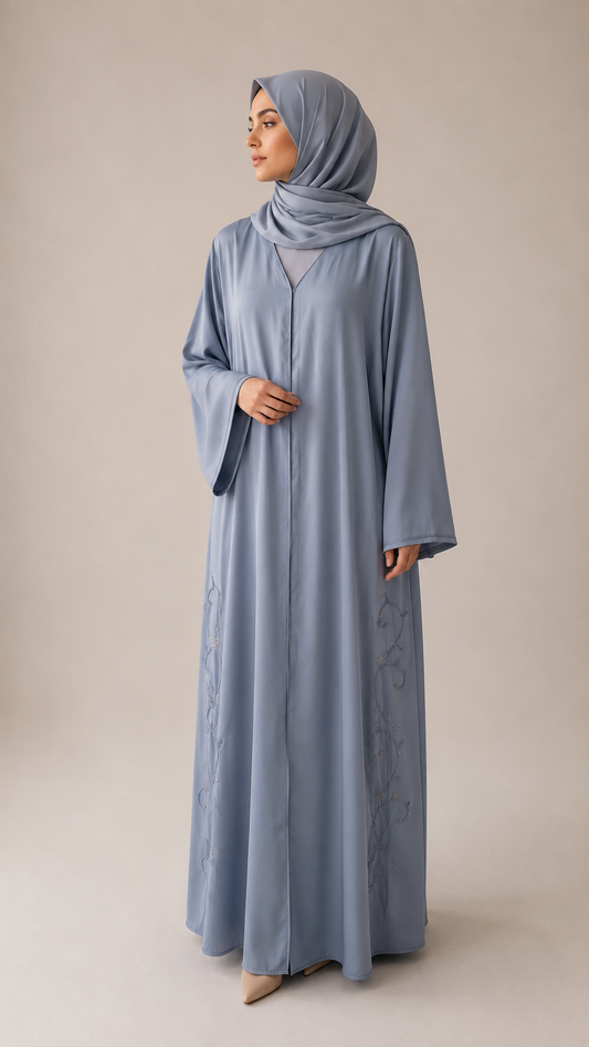 Noore |Aurelia  Abaya – Sky Blue